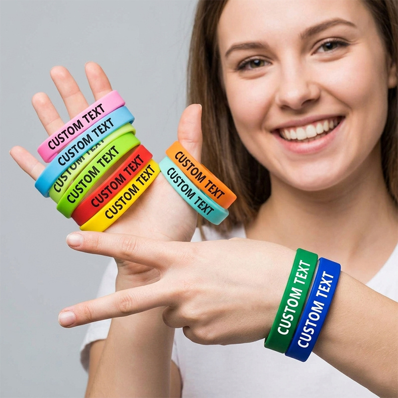 30pcs Custom Silicone Wristbands Set, Personalised Gift